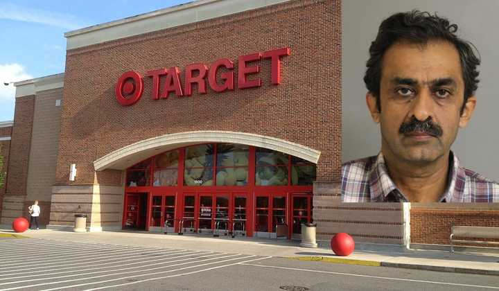 Aqeel Ahmad (inset) and a Target store.