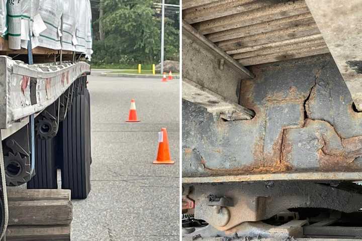 Police Find Tractor-Trailer With Large Crack In Frame During Inspection In Northern Westchester