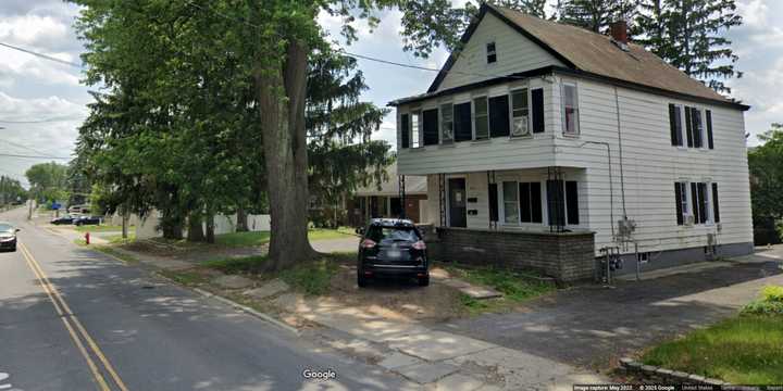 The scene of the killing on Hamburg Street in Schenectady.