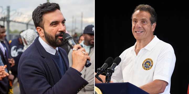 Assemblymember Zohran Mamdani (left) and former Gov. Andrew Cuomo.
  
