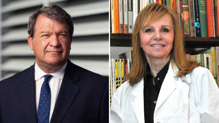 Westchester County Executive George Latimer (left) is facing off against Miriam Flisser (right) for New York's 16th Congressional District Seat.&nbsp;