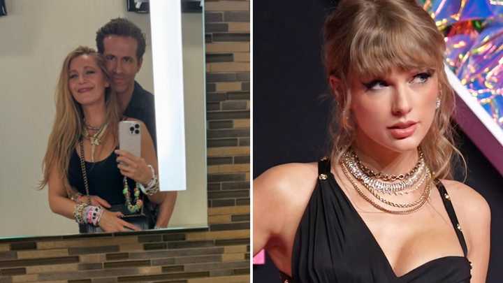 Celebrity couple Ryan Reynolds and Blake Lively (left) took this selfie while they were in New Orleans to catch a Taylor Swift (right) concert.&nbsp;