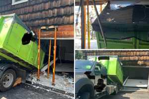 Truck Backs Into House In Ardsley