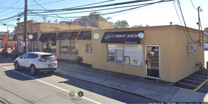 The commercial building on Jerusalem Avenue near Powell Avenue in Merrick.