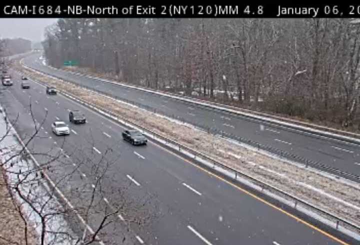 I-684 in Northern Westchester near Exit 2 on Monday, Jan. 6. This locale is down the highway from where the crashes have been reported.&nbsp;