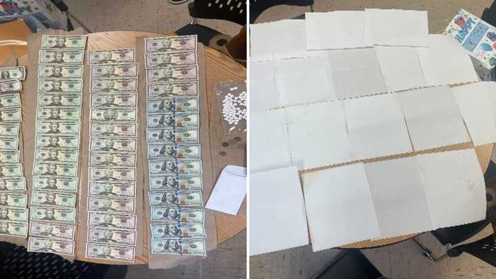 Federal officials released images of the drug-laced papers and over $2,000 in cash allegedly smuggled into Rikers Island by Mount Vernon resident Ghislaine Barrientos. 