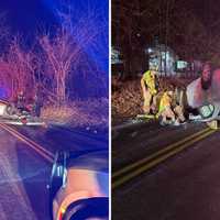 Car Lands On Roof In Early-Morning Mahopac Crash