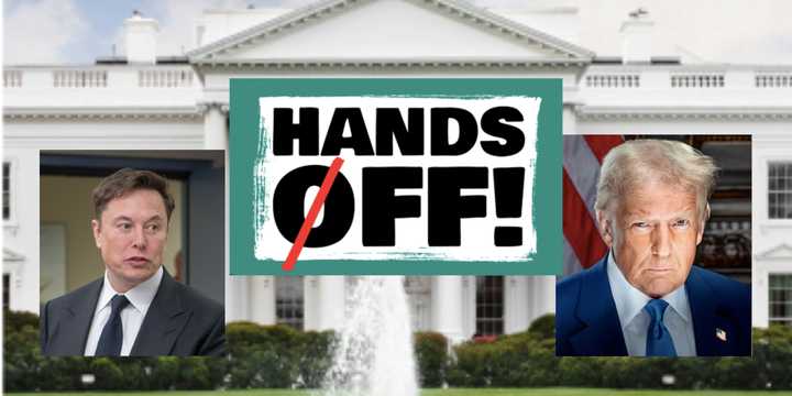 “Donald Trump and Elon Musk think this country belongs to them," say organizers of a nationwide protest on Saturday, April 5. "They’re taking everything they can get their hands on, and daring the world to stop them."
