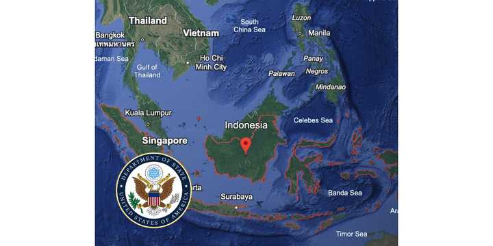 Indonesia (outlined in red).