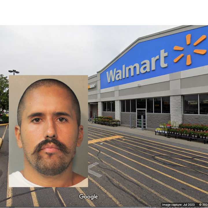 The suspect, Jonathan Hernandez, and the Walmart&nbsp;on Hempstead Turnpike in East Meadow.