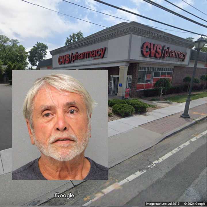 The suspect, Darwin Taylor, and the CVS on Jerusalem Avenue in North Bellmore.