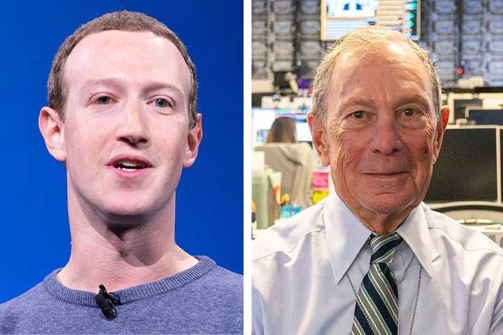 Mark Zuckerberg and Michael Bloomberg.