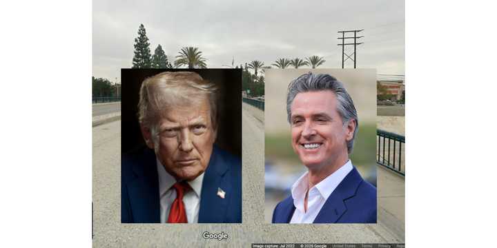 President Donald Trump, California Gov. Gavin Newsom.