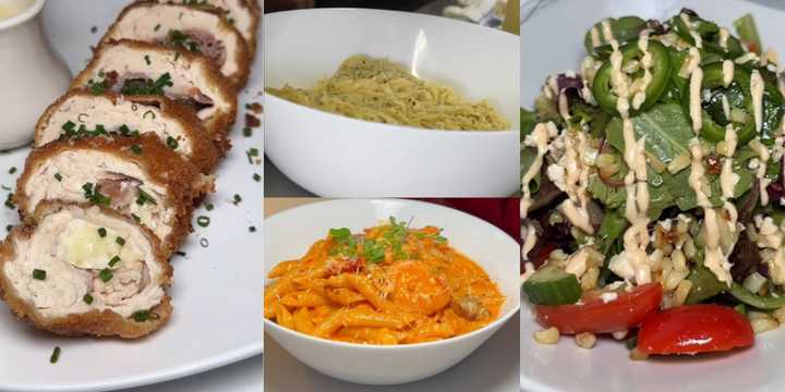 A sampling of dishes at Barrotta’s Supper Club in Huntington.