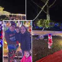 <p>Jason Orsini's "Christmas Vacation"-themed holiday display in Smithtown. Inset:&nbsp;Orsini with his wife Audrey and their children.</p>