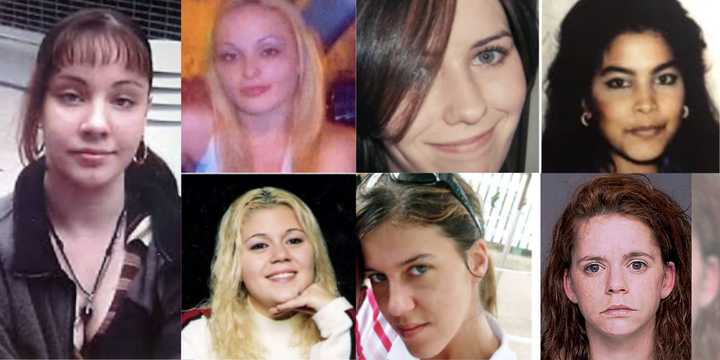 Left: Jessica Taylor. Top, from left: Melissa Barthelemy, Maureen Brainard-Barnes, and Sandra Costilla. Bottom, from left: Megan Waterman, Amber Lynn Costello, and&nbsp;Valerie Mack.