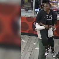 <p>An unidentified woman accused of doing more than $8,000 in damage to Crown Chicken &amp; Grill, 2201 Broad Street, Philadelphia.</p>