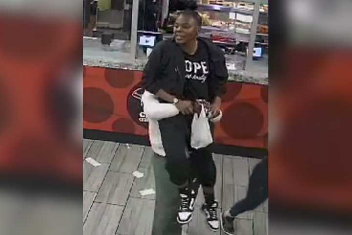 An unidentified woman accused of doing more than $8,000 in damage to Crown Chicken &amp; Grill, 2201 Broad Street, Philadelphia.