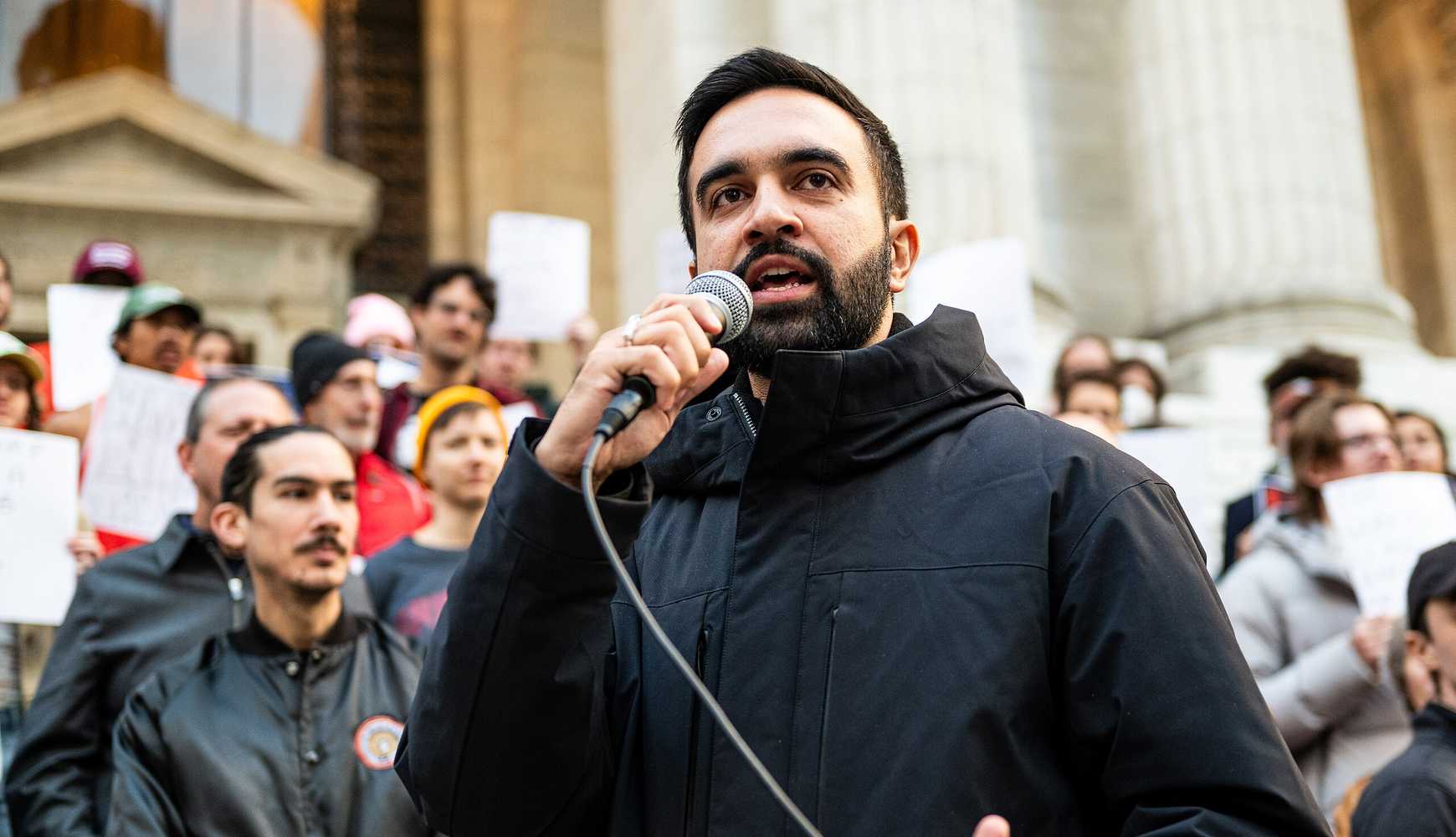 
New York City mayoral candidate Zohran Mamdani speaking at a rally in Bryant Park on October 27, 2024.
