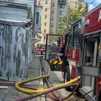 <p>Scene from the North 16th Street fire on July 28. </p>