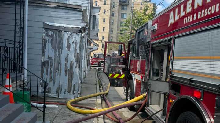 Scene from the North 16th Street fire on July 28. 