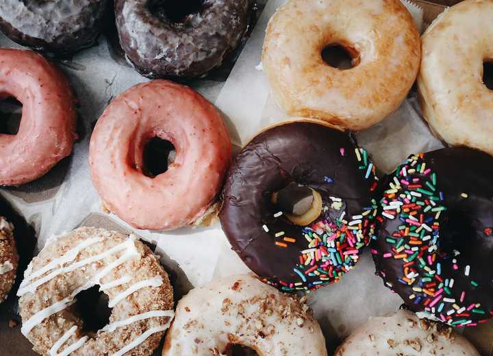 An assortment of doughnuts.