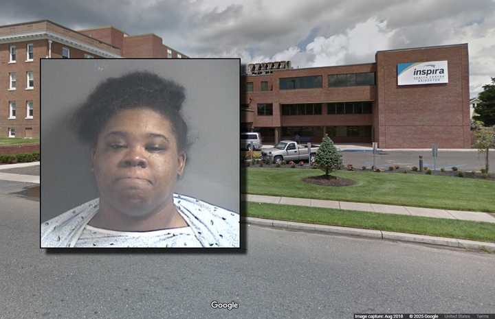 April Love, 38, of New Castle, DE, was accused of crashing into the ambulance bay entrance at Inspira Health Center Bridgeton in Bridgeton, NJ, on December 31, 2024.