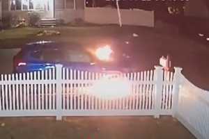 Video Captures Arsonist Setting Fire To Parked Car In Central Islip