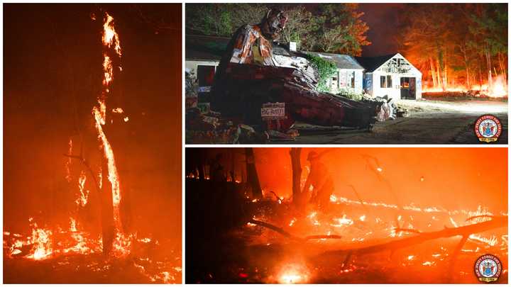 The Big Rusty Wildfire in Hainesport, NJ, in November 2024.