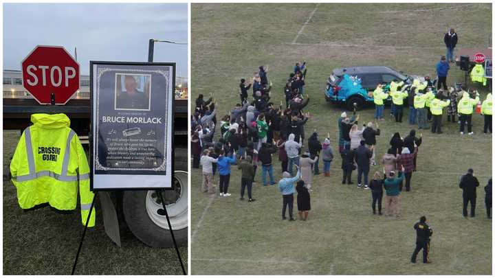 A vigil was held in memory of Bruce Morlack, 74, of Burlington City, NJ, on December 15, 2024. He was killed while helping two children cross a road as a school crossing guard.