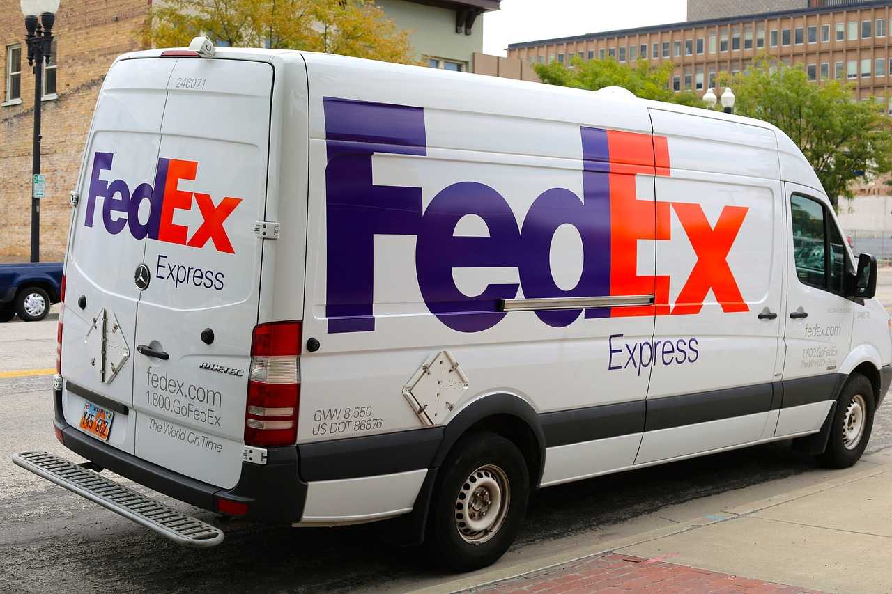 FedEx truck. 