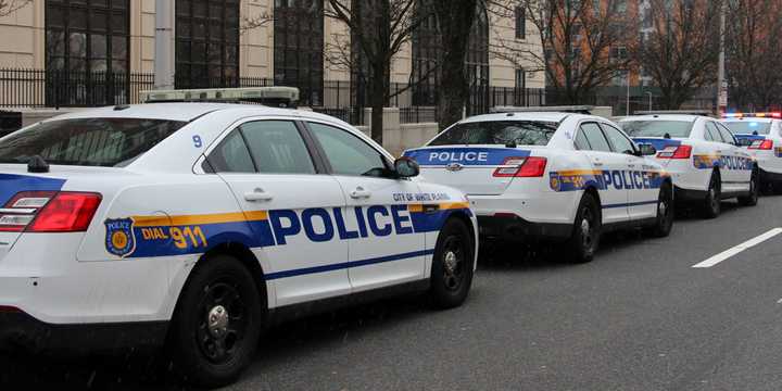 White Plains police cars. 