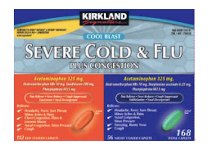 Kirkland Signature Severe Cold &amp; Flu Plus Congestion medication sold in October and November at Costco may contain foreign materials.
  
