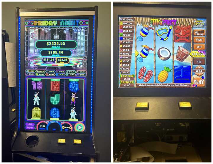 Illegal slot machines confiscated by the Connecticut Department of Consumer Protection Gaming Division.