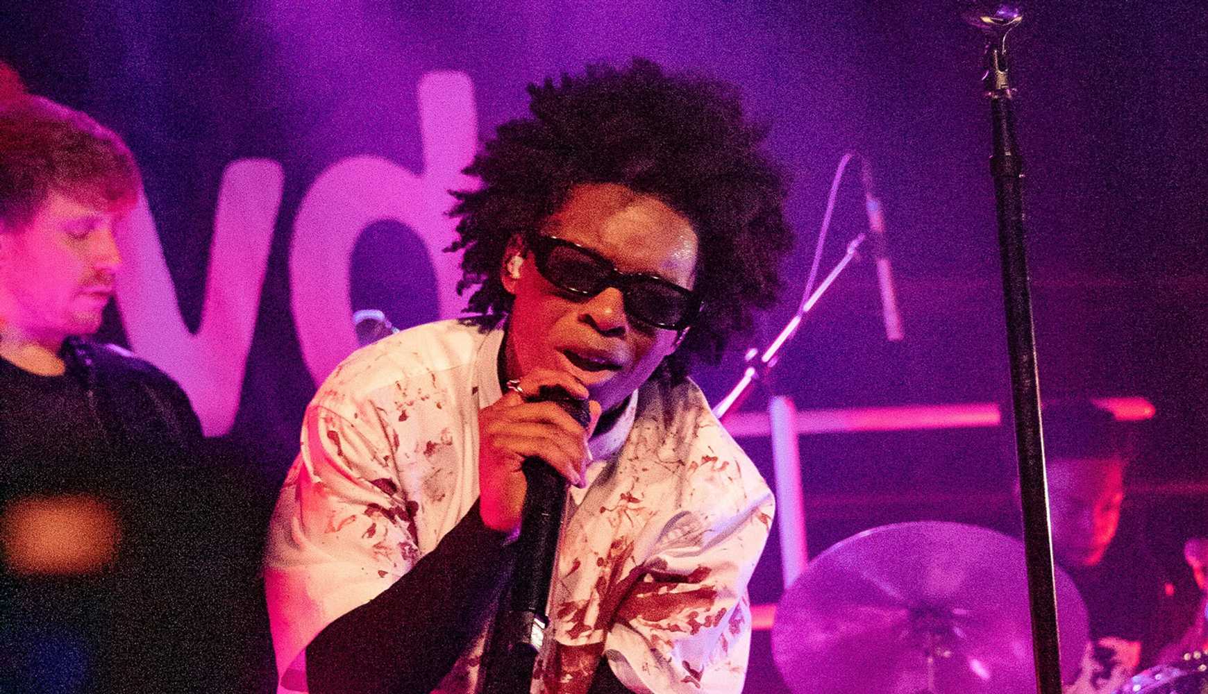 
Singer d4vd, whose real name is David Anthony Burke, performing at a 2023 concert.
