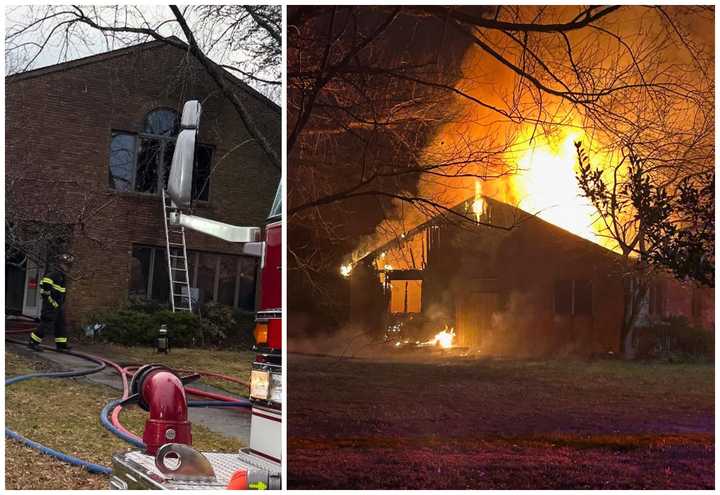 A house caught fire on Lady Bess Drive in Deal, NJ, on December 29, 2024.