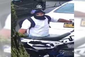 WATCH: Hit-Run Motorcyclist Caught On Video After LI Crash Injuring Pedestrian, Cops Say