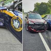 Trooper Injured After Vehicle Strikes Patrol Car On Thruway