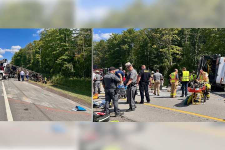 5 Dead, Dozens Injured After Tour Bus Returning From Niagara Falls Overturns In Western NY