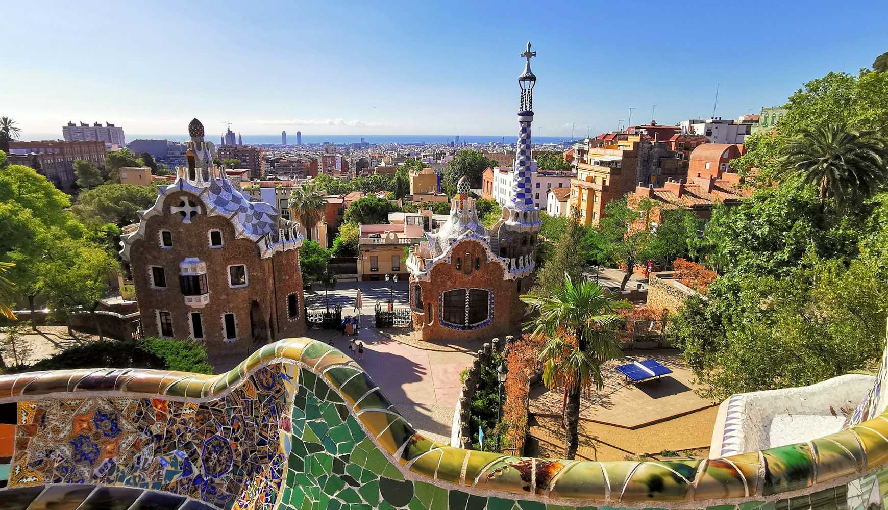 
A view of Park Güell in Barcelona, Spain.
