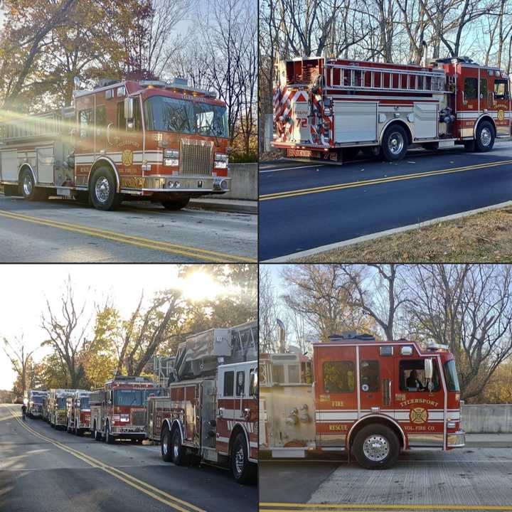 Tylersport Volunteer Fire Company on standby for the Dorman Products warehouse fire.&nbsp;