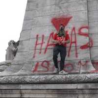 Virginia Protester Who Painted 'HAMAS IS COMING' On Statue Outside Union Station Charged: Feds