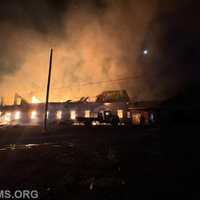 <p>The scene of the two-alarm farm and house fire. </p>