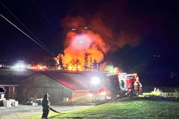 2-Alarm Chester County Farm Fire Battled For 2 Days (PHOTOS)