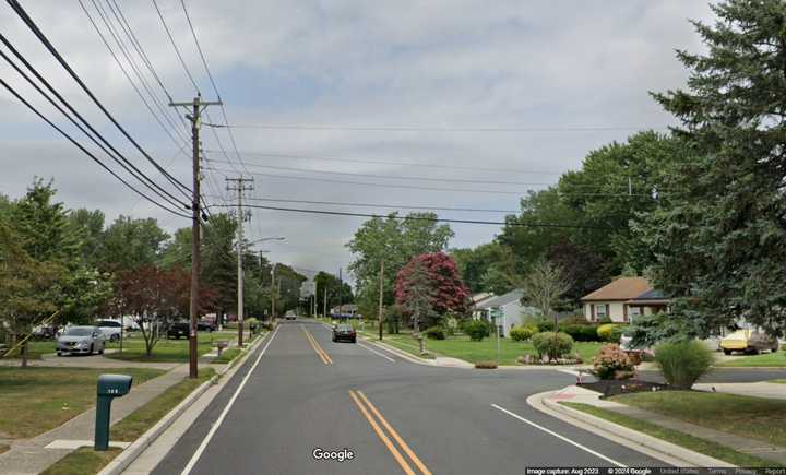 Blackman Road near the intersection with Carrann Lane in Egg Harbor Township, NJ.