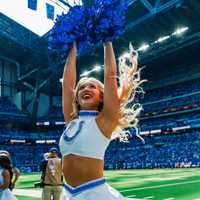 <p>MacLaine Fusch cheers for the Colts.
  
</p>