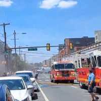 <p>Scene from the deadly Lehigh Avenue fire on July 3</p>