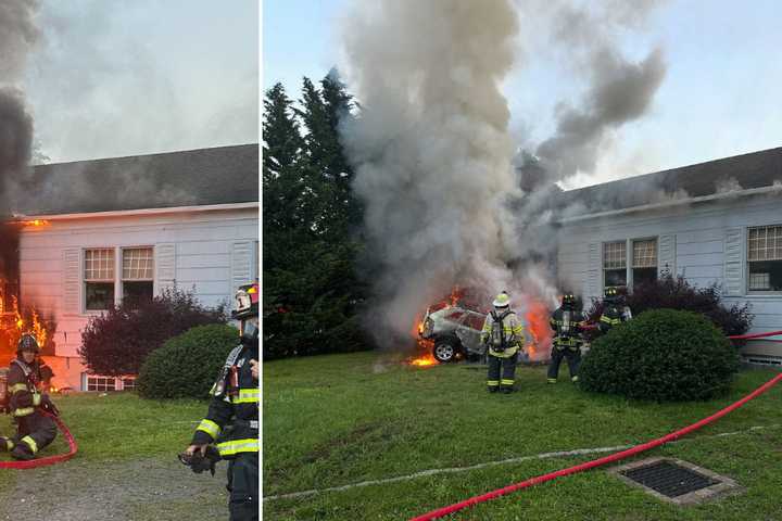Driver Dies After Fiery Crash Into Historic Quaker House In Manhasset