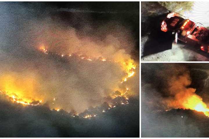 Late-Night Wildfire Breaks Out At Fishers Pit In Bayville, Firefighters Say (DEVELOPING)