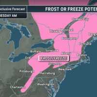<p>AccuWeather’s map highlights frost or freeze potential across inland portions of the Northeast and Appalachians early Wednesday, Oct. 7.&nbsp;</p>